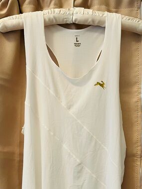 Tracksmith Women’s White Strata Singlet L
